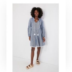 Tuckernuck Tnuck Beach Nautical Navy Tie Neck Coverup Dress NWT Small S